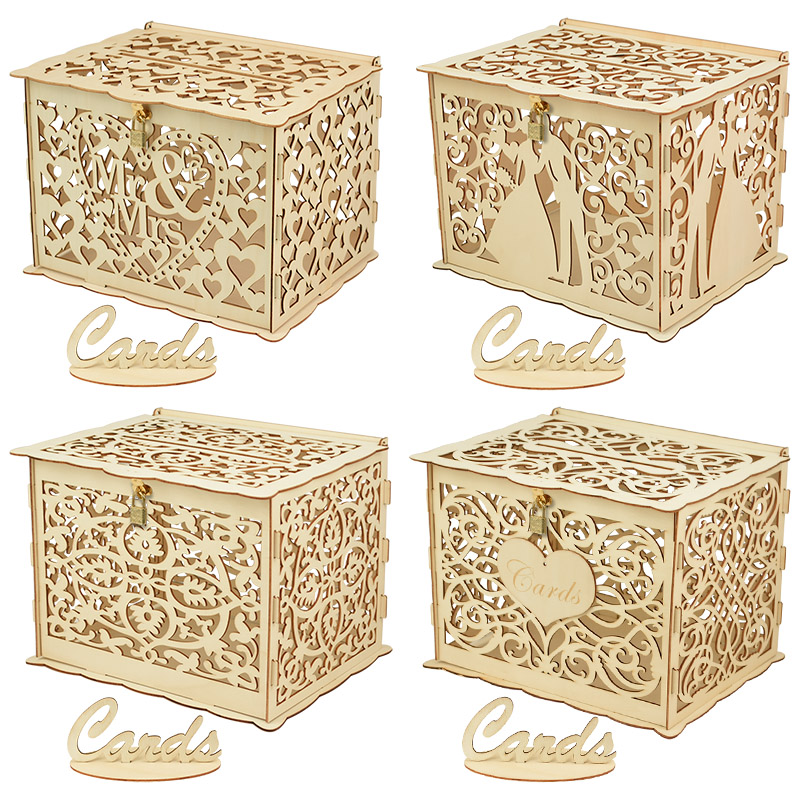 Wedding Card Box - 30X24X21cm لتقوم بها بنفسك صندوق بطاقات