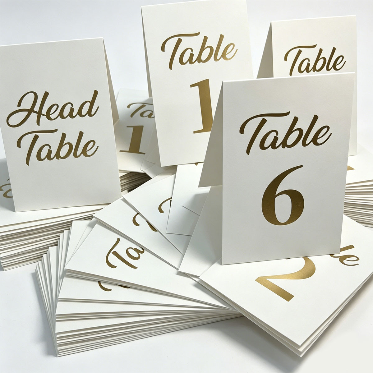Table Number Gold - مجموعة واحدة من بطاقات أرقام طاولات