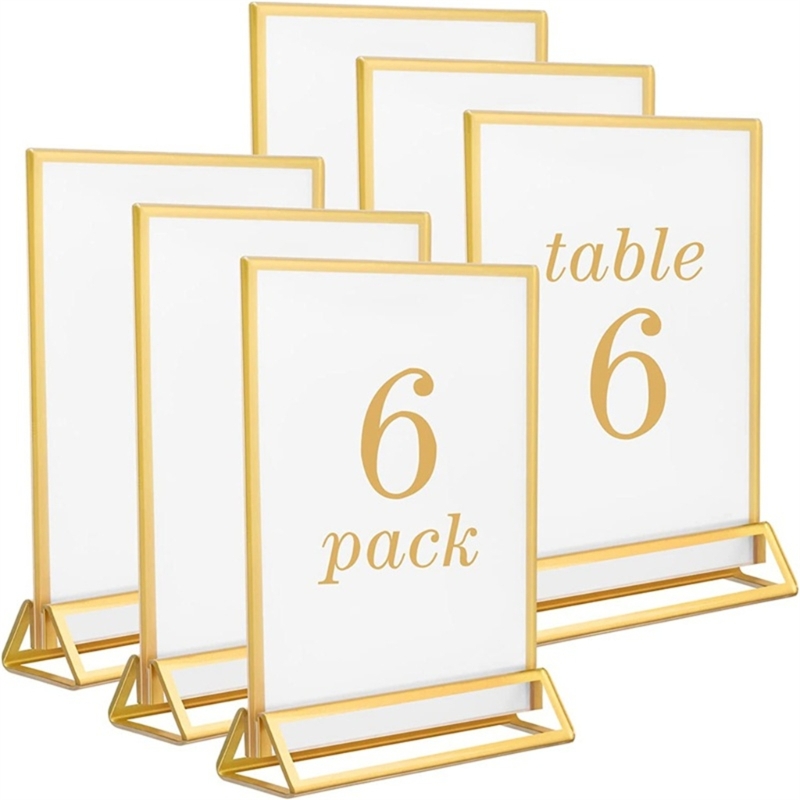 Table Number Gold - واضح الاكريليك الزفاف الجدول رقم حامل