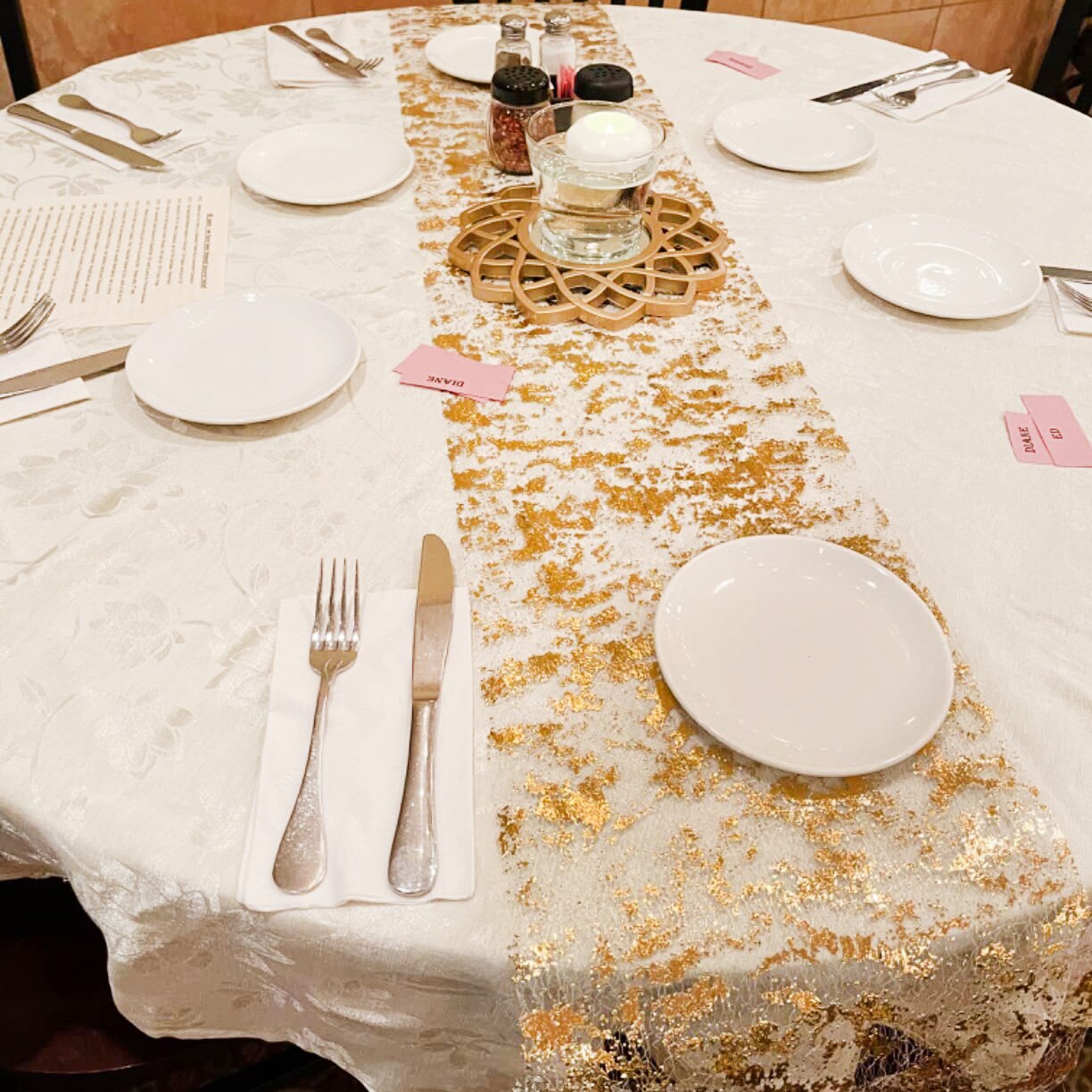 Table Runner Sequin - لامعة ذهبية رقيقة معدنية عدائين طاولة