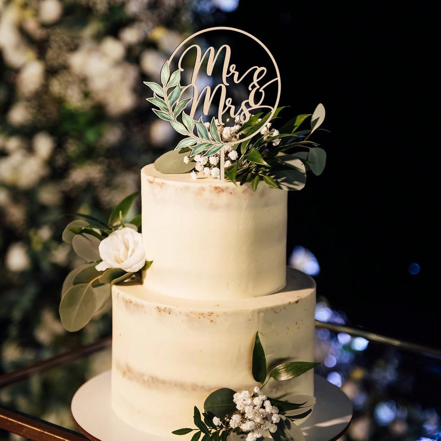 Wedding Supply Rentals - 3 قطع من زينة الكيك الخشبية