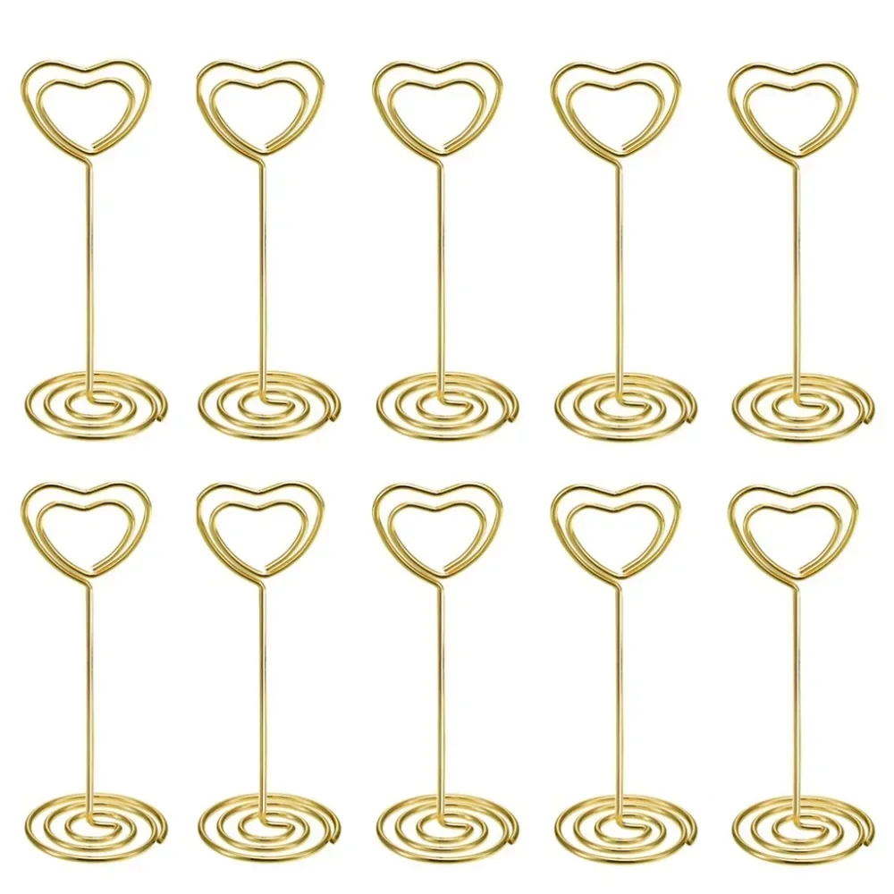 Table Number Gold - 10 قطعة شكل قلب الجدول رقم