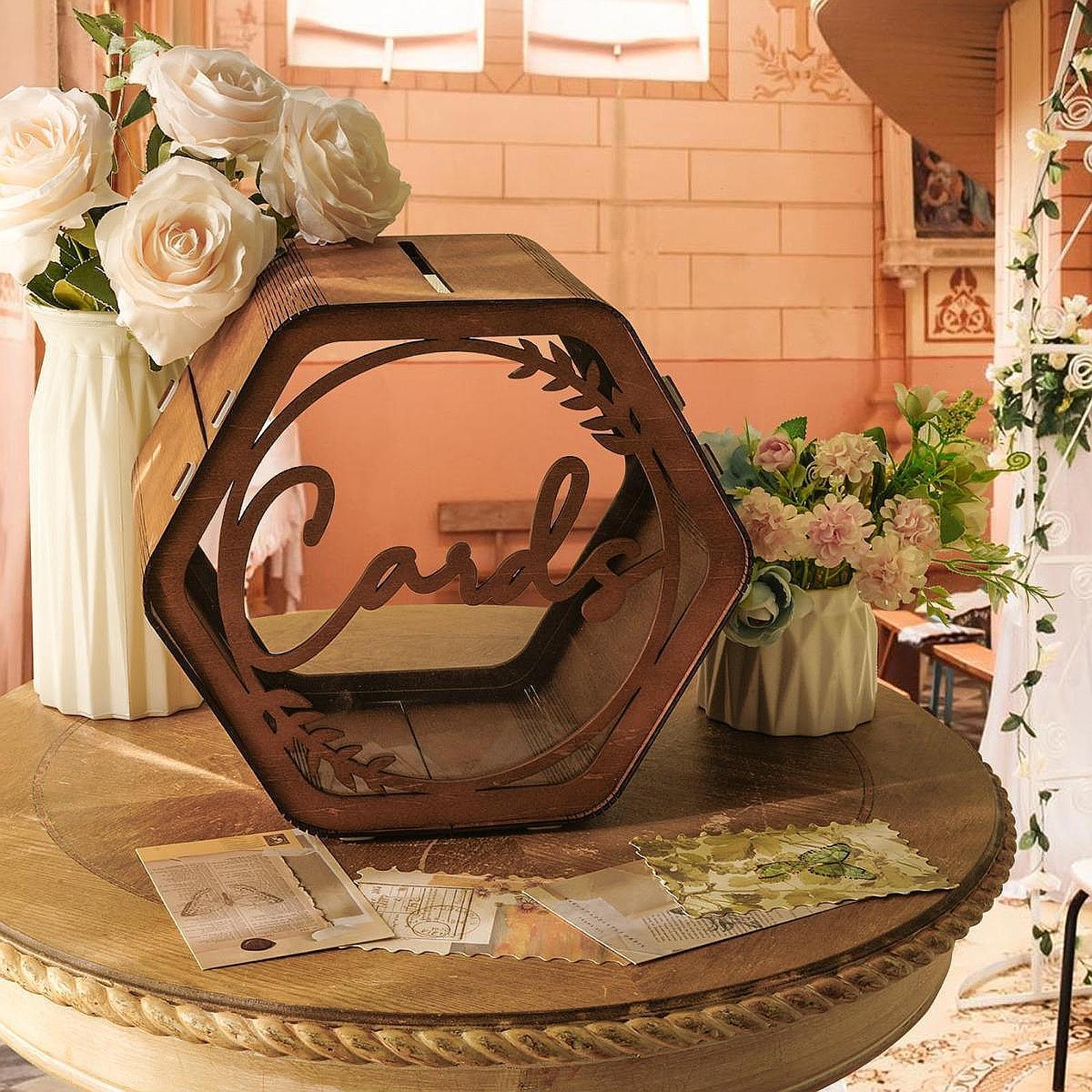 صندوق بطاقات الزفاف مع فتحة، ص - مراجعة Wedding Card Box وسعره