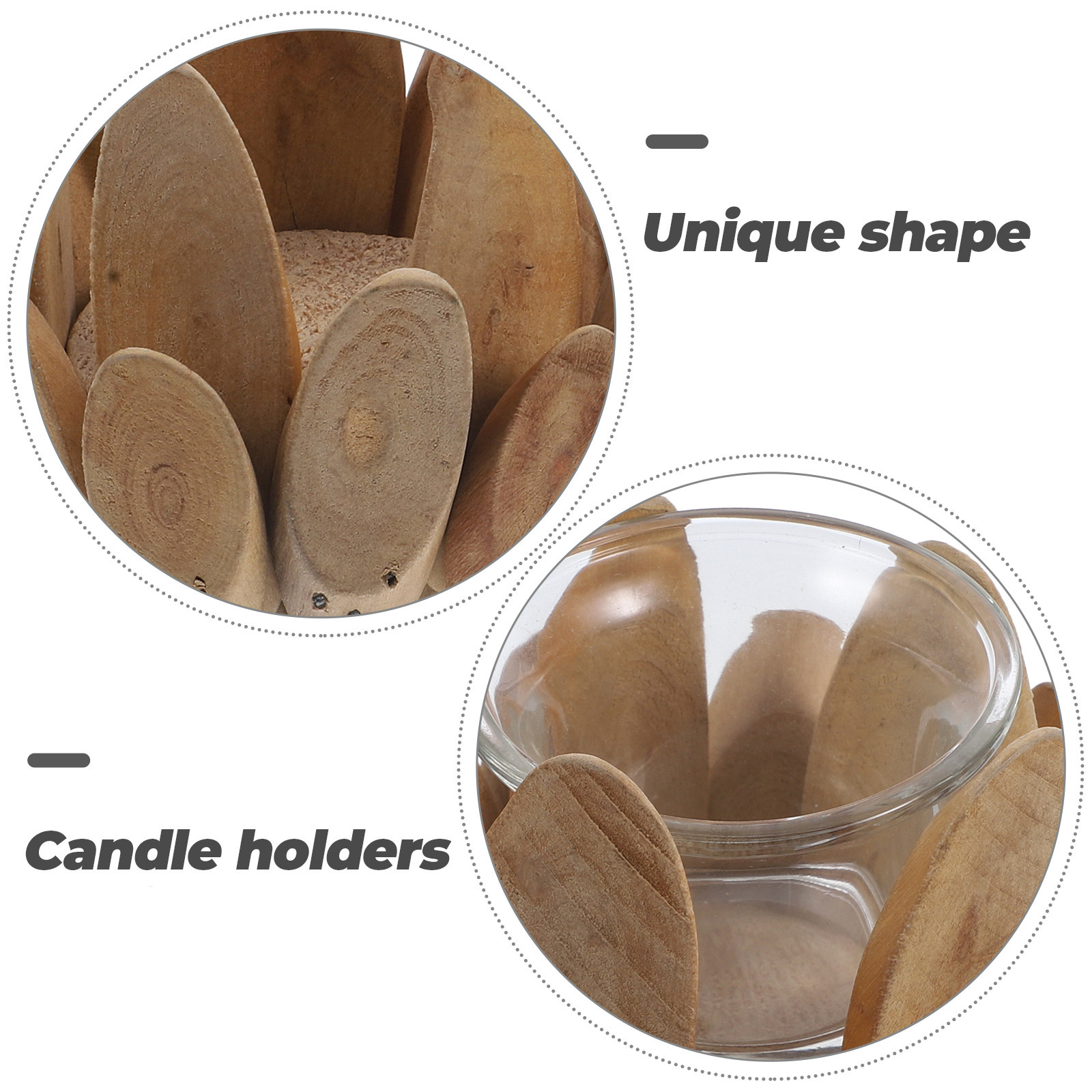 حامل شموع خشبي على شكل زهرة ال - مراجعة Wedding Decoration Supply وسعره