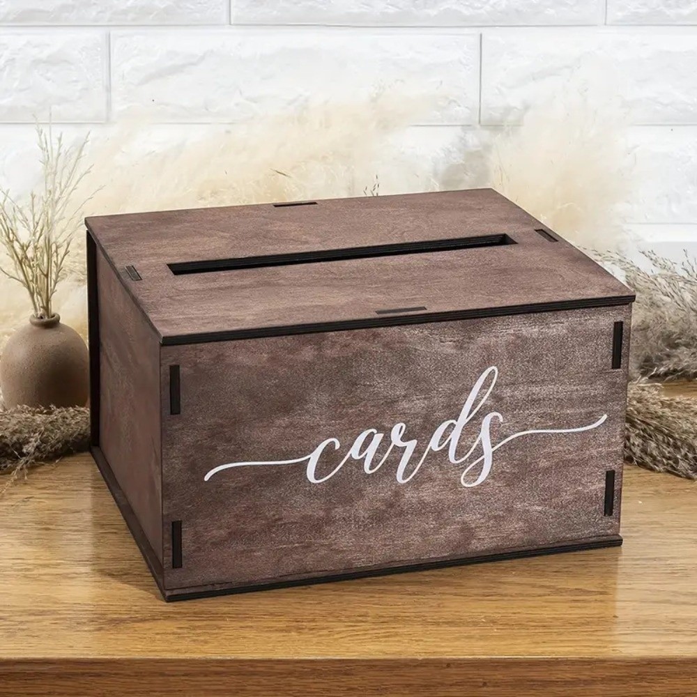 صندوق بطاقات زفاف خشبي جديد مز - مراجعة Wedding Card Box وسعره