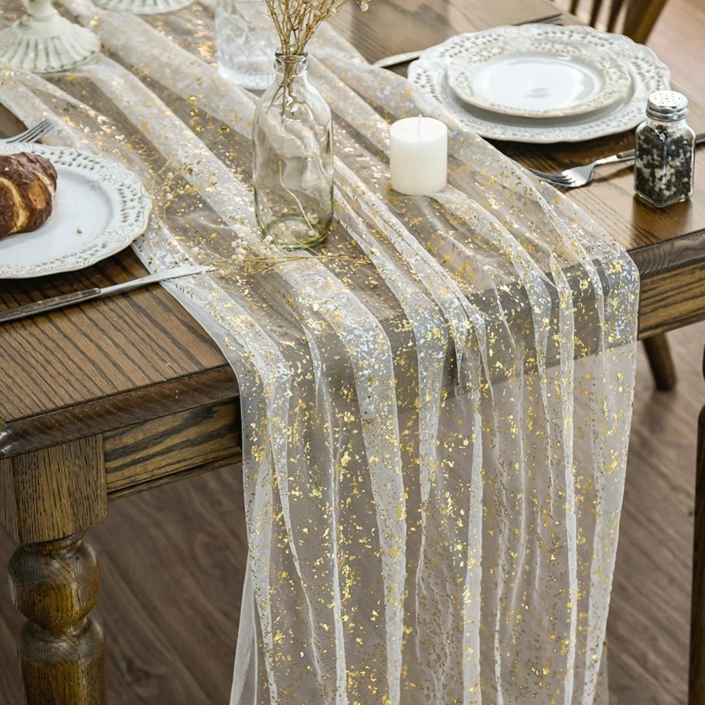 مفرش طاولة فاخر بنمط أوروبي مز - مراجعة Table Runner Sequin وسعره
