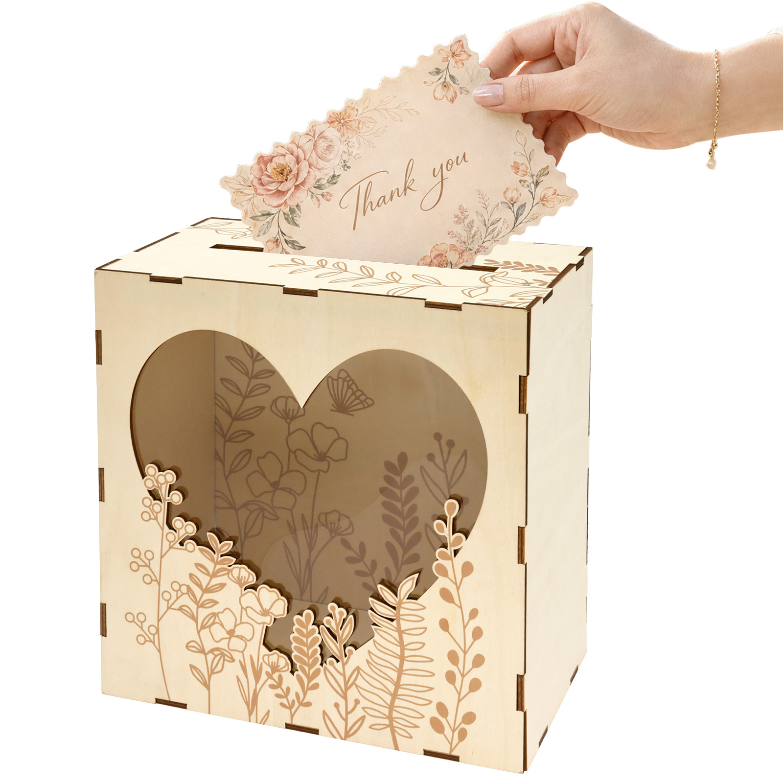 صندوق بطاقات الزفاف الخشبي مع  - مراجعة Wedding Card Box وسعره
