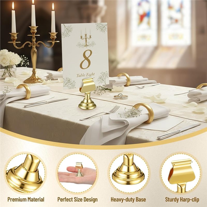 أحدث موديل: 12 قطعة من حاملات  - مراجعة Table Number Gold وسعره