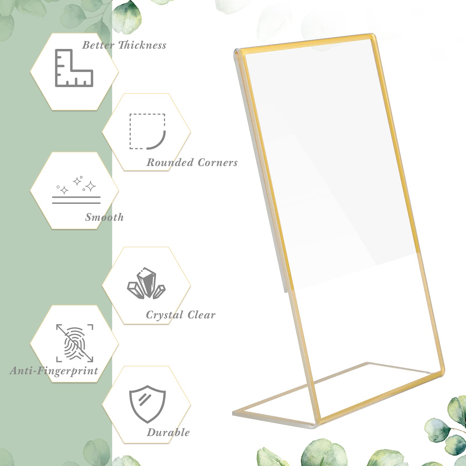حامل علامة أكريليك بإطار ذهبي  - مراجعة Table Number Gold وسعره