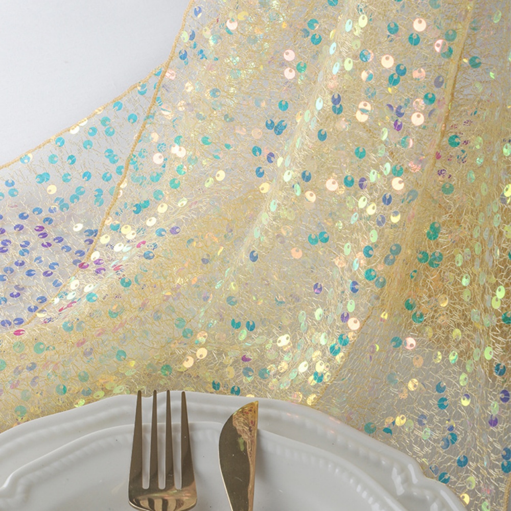 مفرش طاولة براق بتصميم حورية ا - مراجعة Table Runner Sequin وسعره