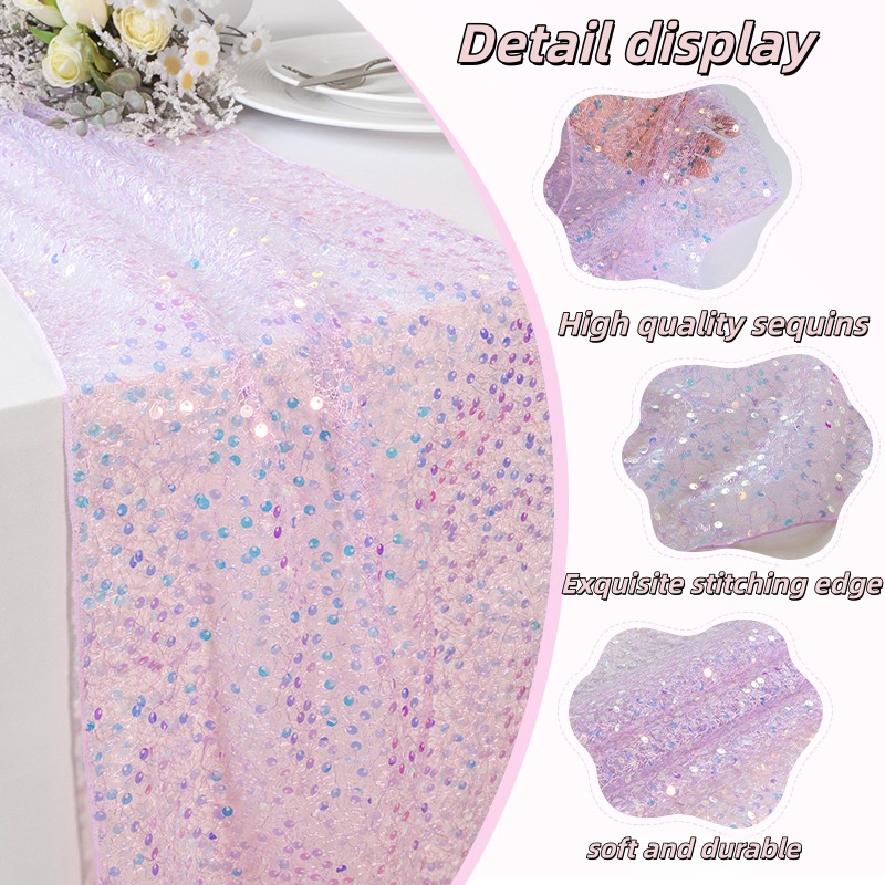 مفرش طاولة براق بتصميم حورية ا - مراجعة Table Runner Sequin وسعره