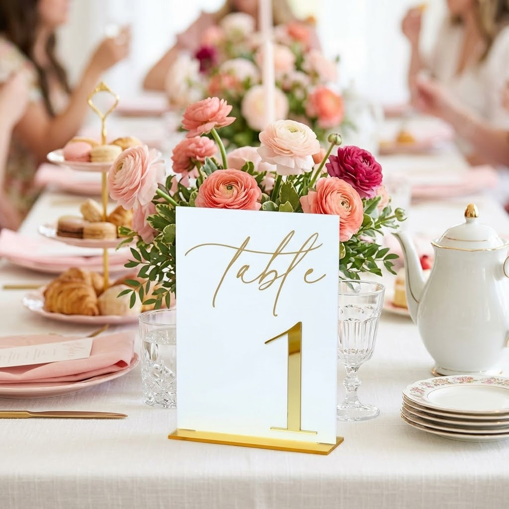 أرقام طاولات الزفاف من 1 إلى 1 - مراجعة Table Number Gold وسعره