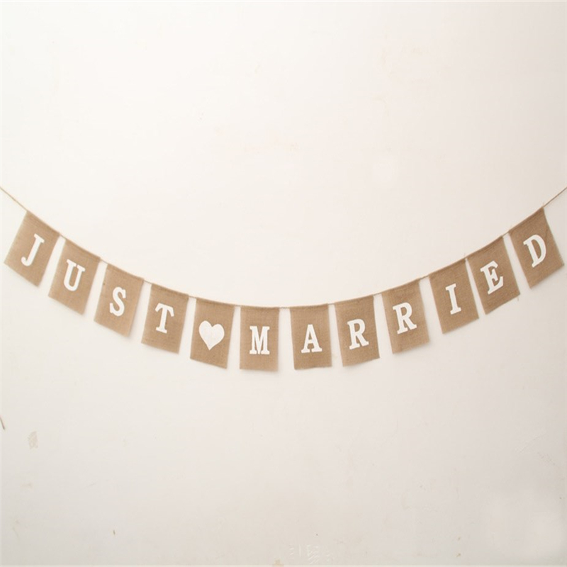 إكليل رايات خيش ، جوت ، ريفي ، - مراجعة Wedding Supply Rentals وسعره