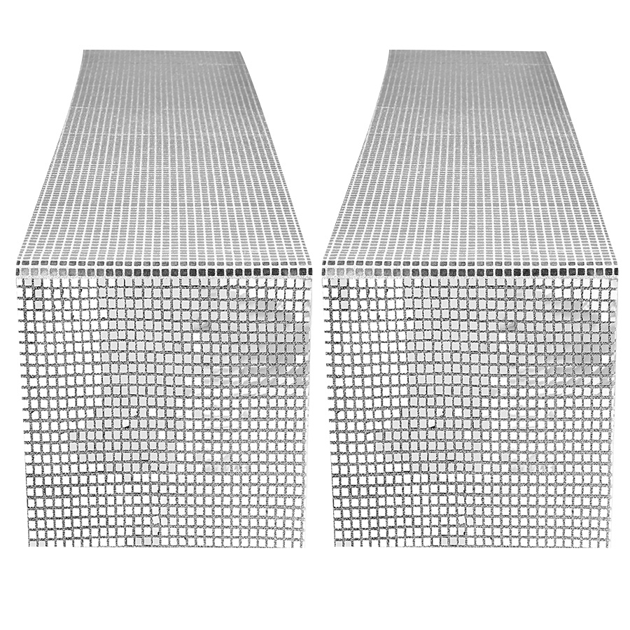 مفرش طاولة بترتر فضي لامع بتصم - مراجعة Table Runner Sequin وسعره