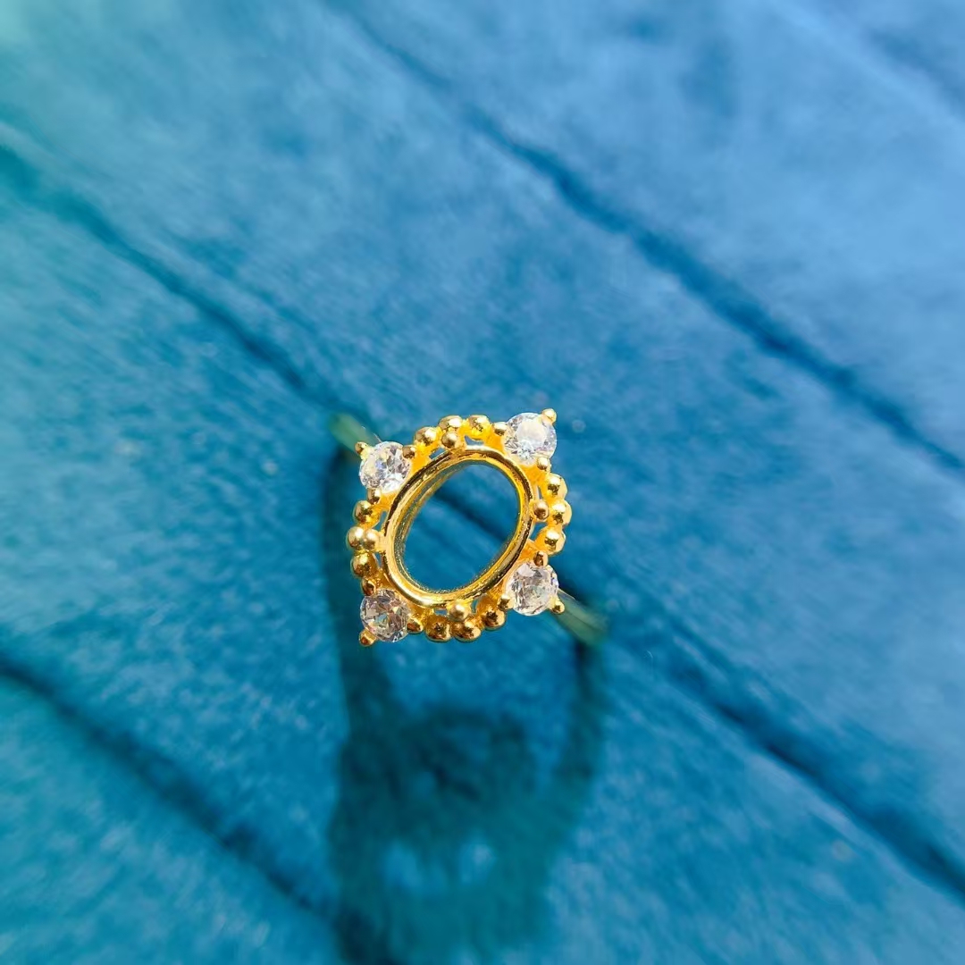 18K مطلية بالذهب خاتم الخطوبة  - مراجعة Supplier Wedding وسعره