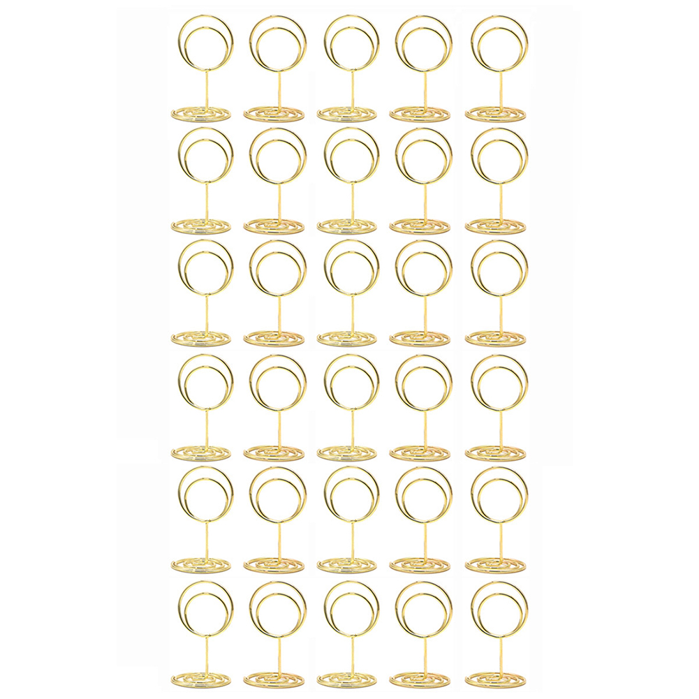 30 قطعة من حاملات البطاقات الم - مراجعة Table Number Gold وسعره
