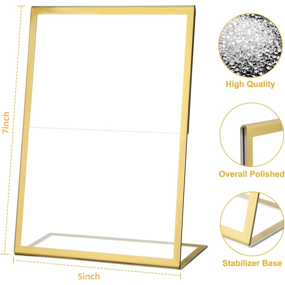 مجموعة من 6 إطارات صور ذهبية م - مراجعة Table Number Gold وسعره