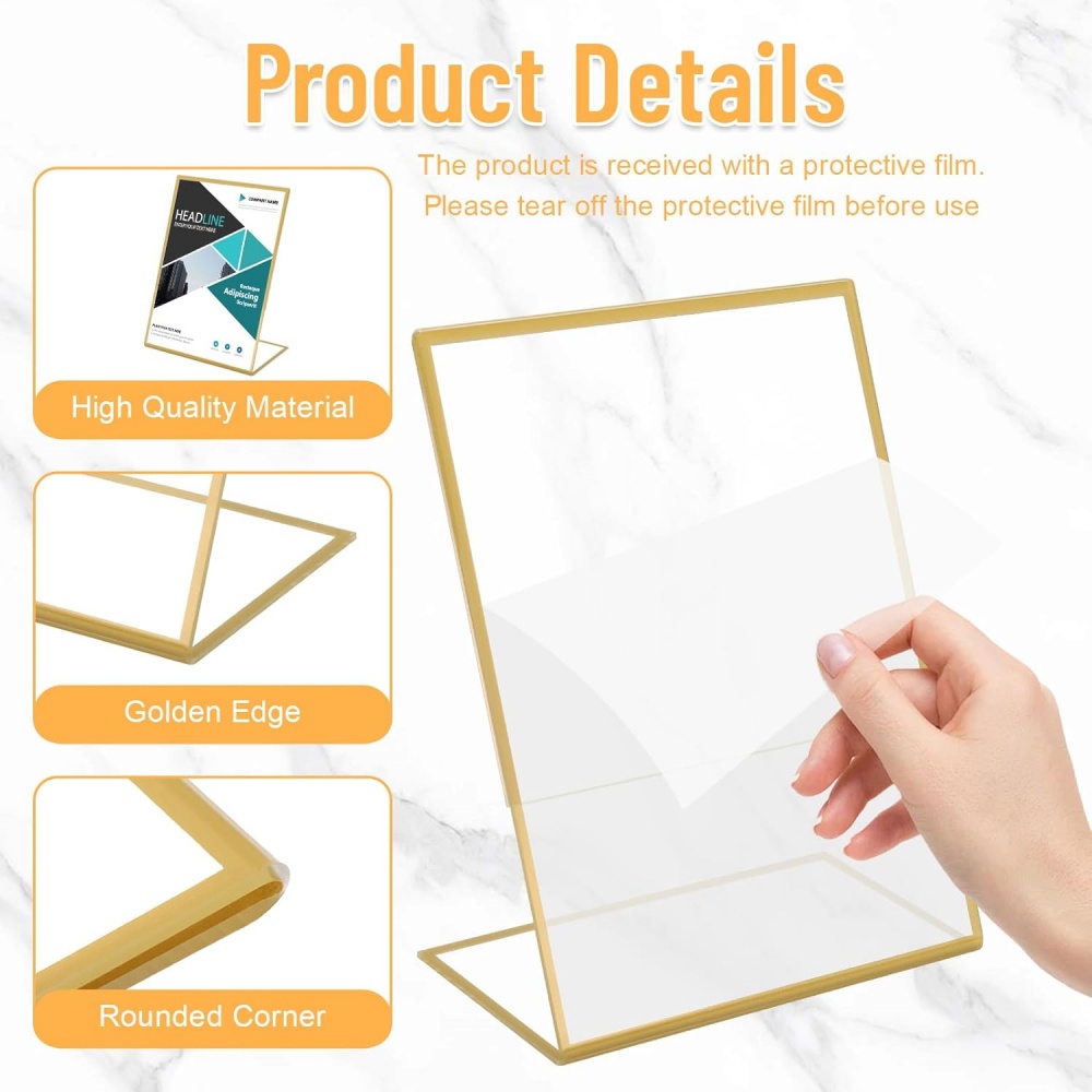 مجموعة من 6 إطارات صور ذهبية م - مراجعة Table Number Gold وسعره