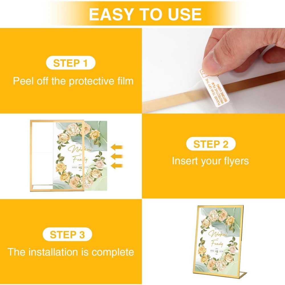 مجموعة من 6 إطارات صور ذهبية م - مراجعة Table Number Gold وسعره