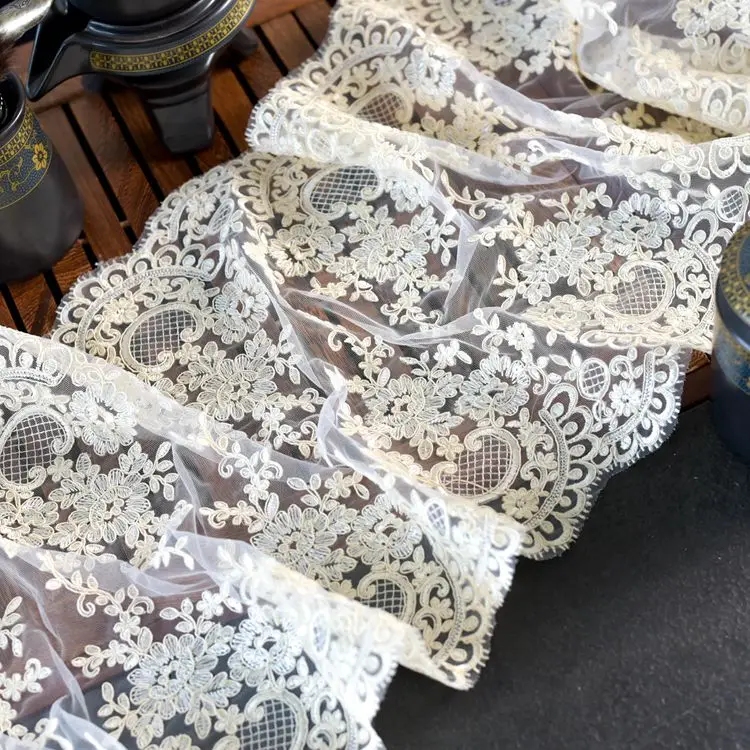 قماش دانتيل عالي الجودة متعدد  - مراجعة Table Runner Sequin وسعره