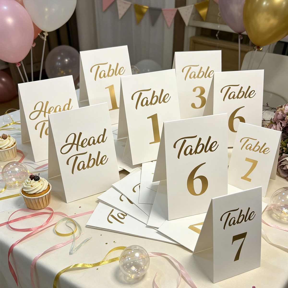 مجموعة واحدة من بطاقات أرقام ط - مراجعة Table Number Gold وسعره