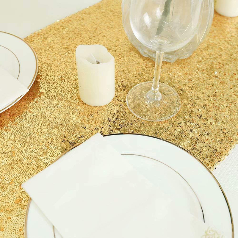 الذهبي الترتر الجدول عداء ، زي - مراجعة Table Runner Sequin وسعره