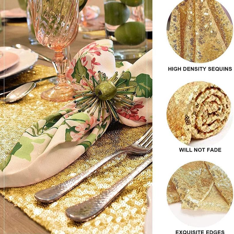 الذهبي الترتر الجدول عداء ، زي - مراجعة Table Runner Sequin وسعره