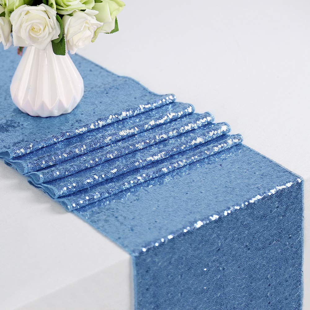 4 قطع من مفرش طاولة الترتر الل - مراجعة Table Runner Sequin وسعره