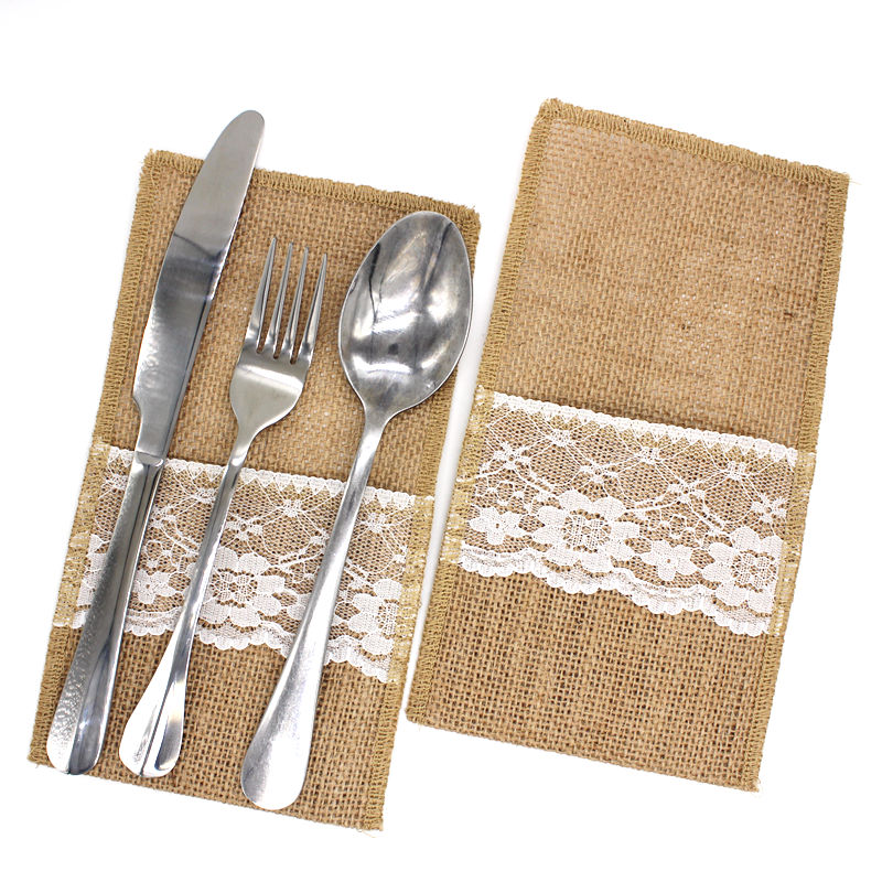 حقيبة أدوات مائدة من الكتان ال - مراجعة Wedding Supply Rentals وسعره