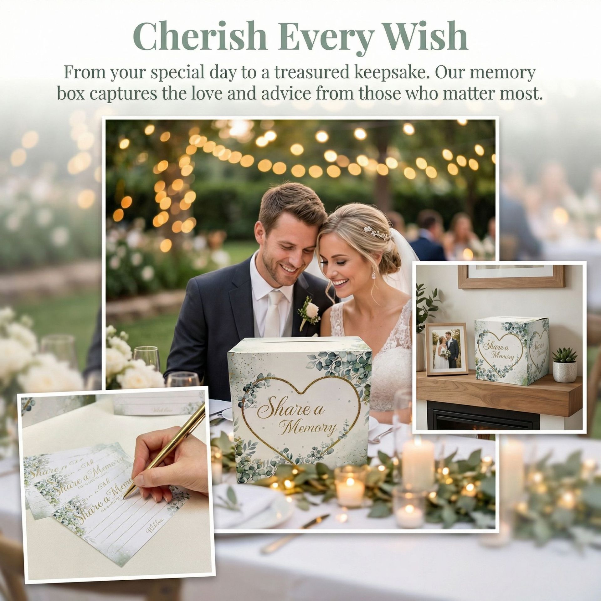 صندوق بطاقات زفاف أبيض بنقوش ز - مراجعة Wedding Card Box وسعره