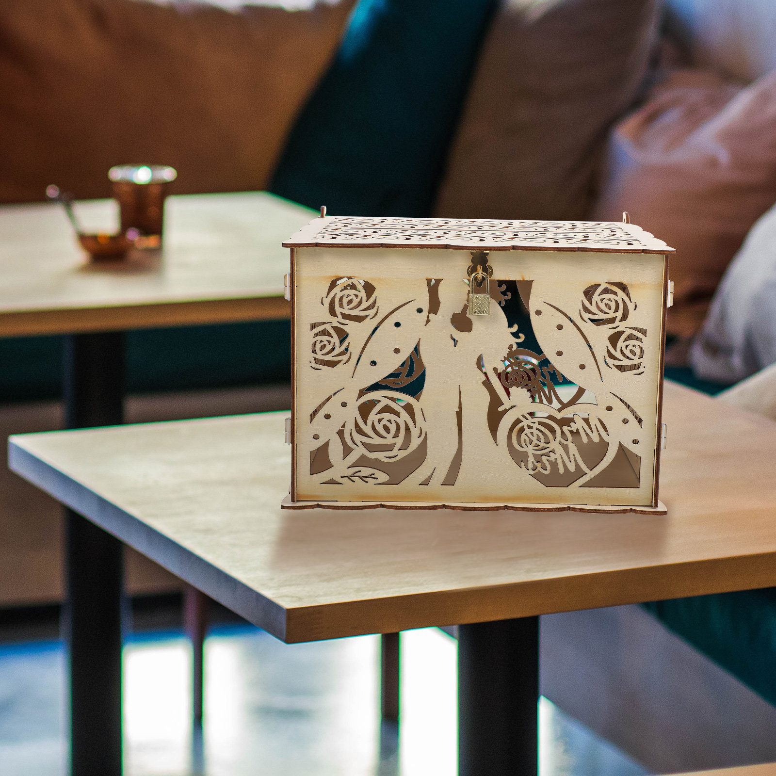 صندوق بطاقات زفاف خشبي ريفي مف - مراجعة Wedding Card Box وسعره