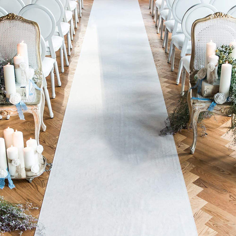 سجادة زفاف من القماش غير المنس - مراجعة Aisle Runner White وسعره