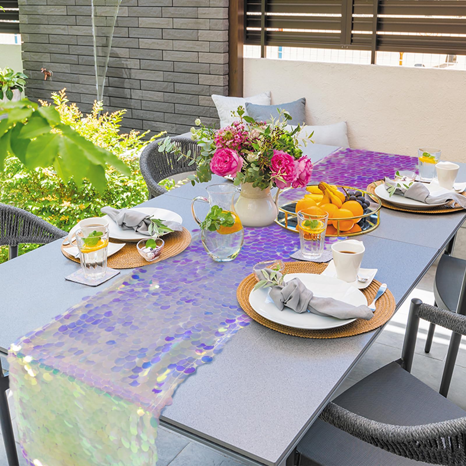 حورية البحر حفلة الجدول عداء ح - مراجعة Table Runner Sequin وسعره