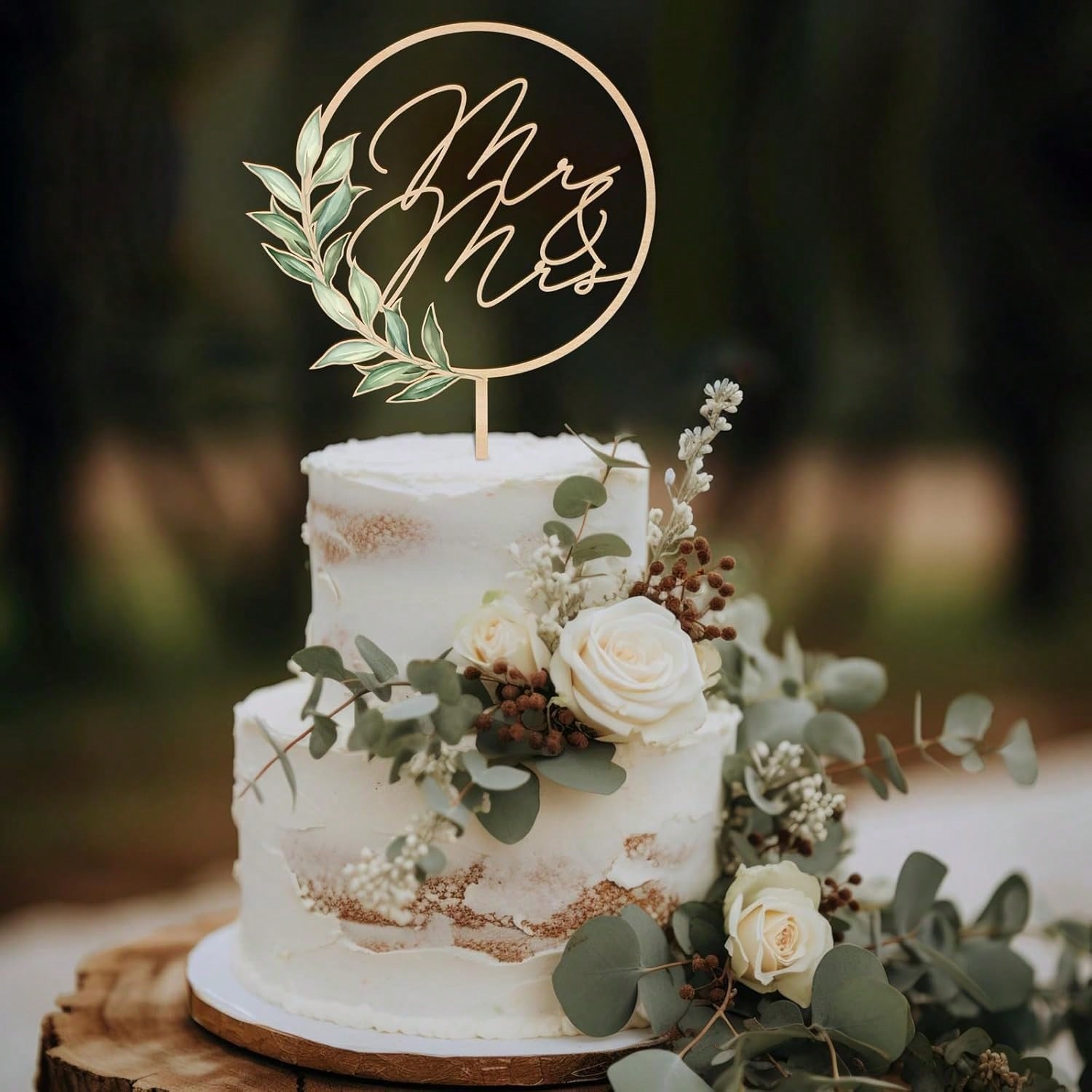 3 قطع من زينة الكيك الخشبية بت - مراجعة Wedding Supply Rentals وسعره