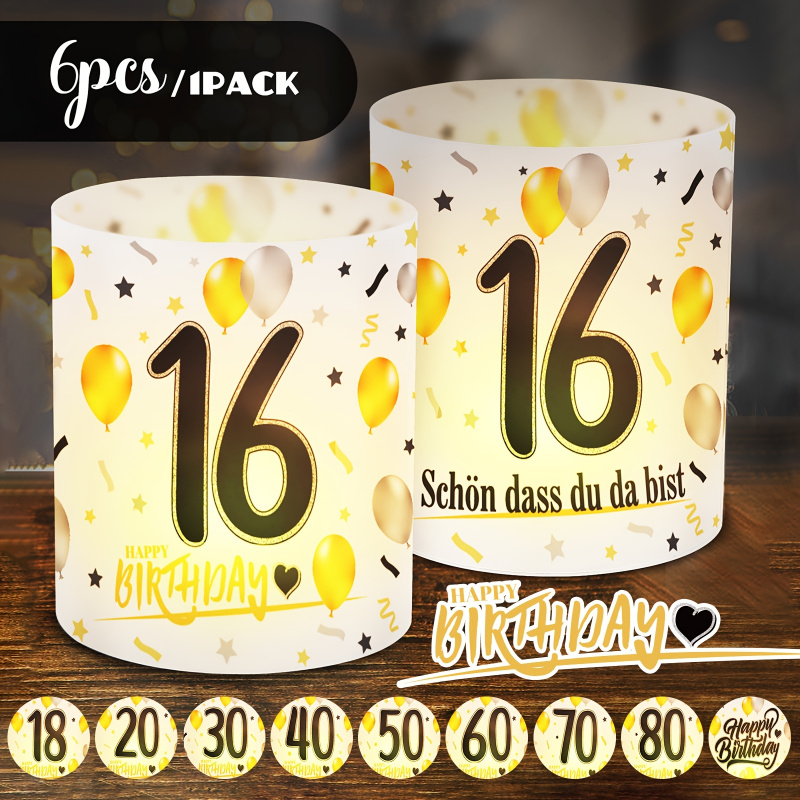 6 قطع. ظلال مصابيح طاولة عيد ا - مراجعة Table Number Gold وسعره