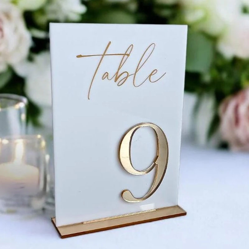 أرقام طاولات الزفاف للاحتفالات - مراجعة Table Number Gold وسعره
